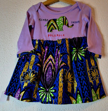 Charger l&#39;image dans la galerie, Robe body artisanale en wax, taille 2 ans
