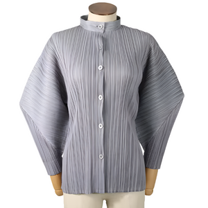 Cardigan chauve-souris à manches longues, gris, 100% polyester, anti bouloche, anti plis et séchage rapide