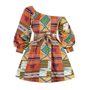 Robe asymétrique design africain