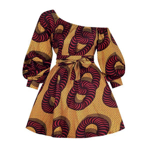 Robe asymétrique design africain